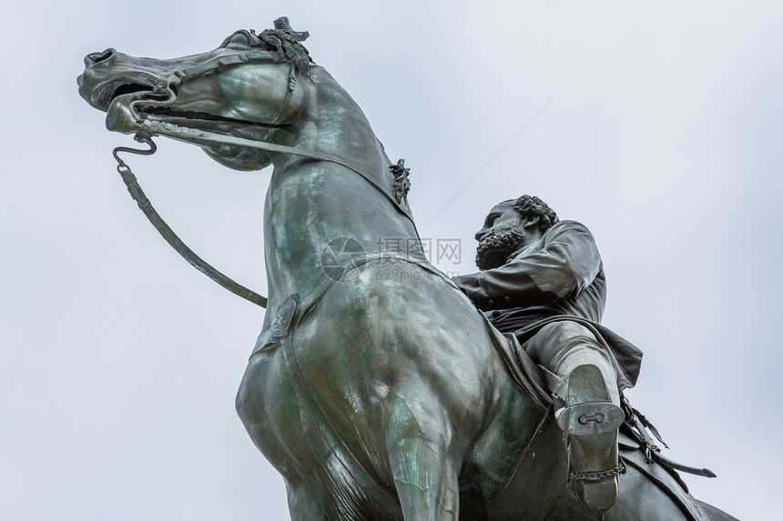 华盛顿特区的马和雕像将军天空骑士青铜旅游骑术历史性数字纪念碑纪念馆图片