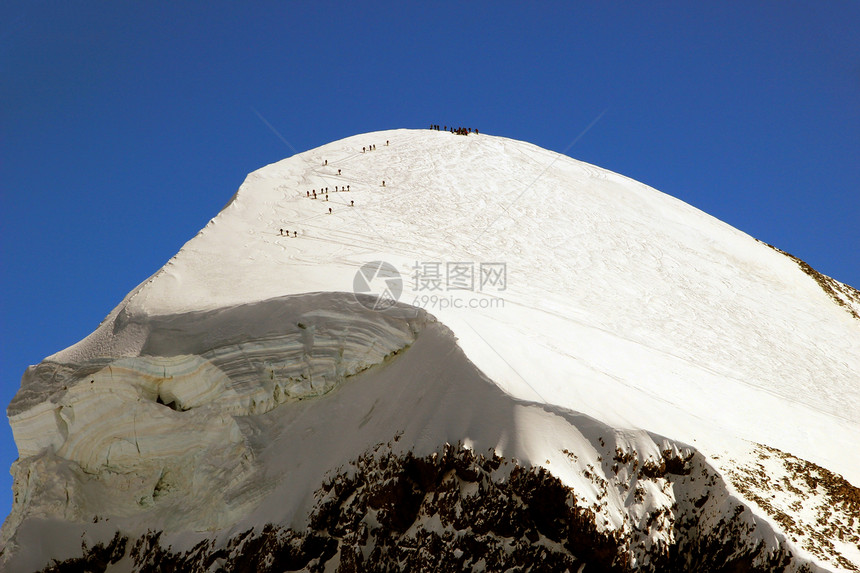 Breithorn山 向4 164米方向行驶图片