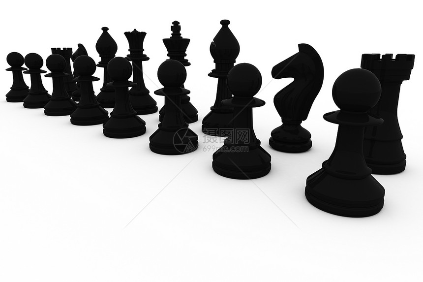 黑象棋一连列挑战闲暇数字团队战术骑士战略国王黑色典当图片