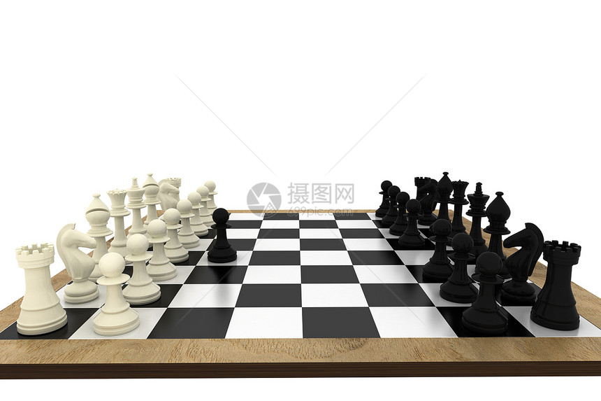 船上的黑白象棋碎片主教国王黑色团队竞赛战术对抗挑战女王棋盘图片
