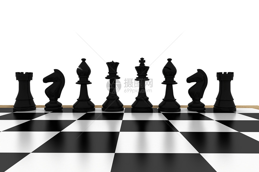 船上的黑象棋碎片棋子女王团队计算机典当战略木头主教战术黑色图片