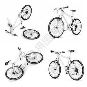 山地自行车白色黑色车轮活动骑术运动车辆齿轮运输背景图片