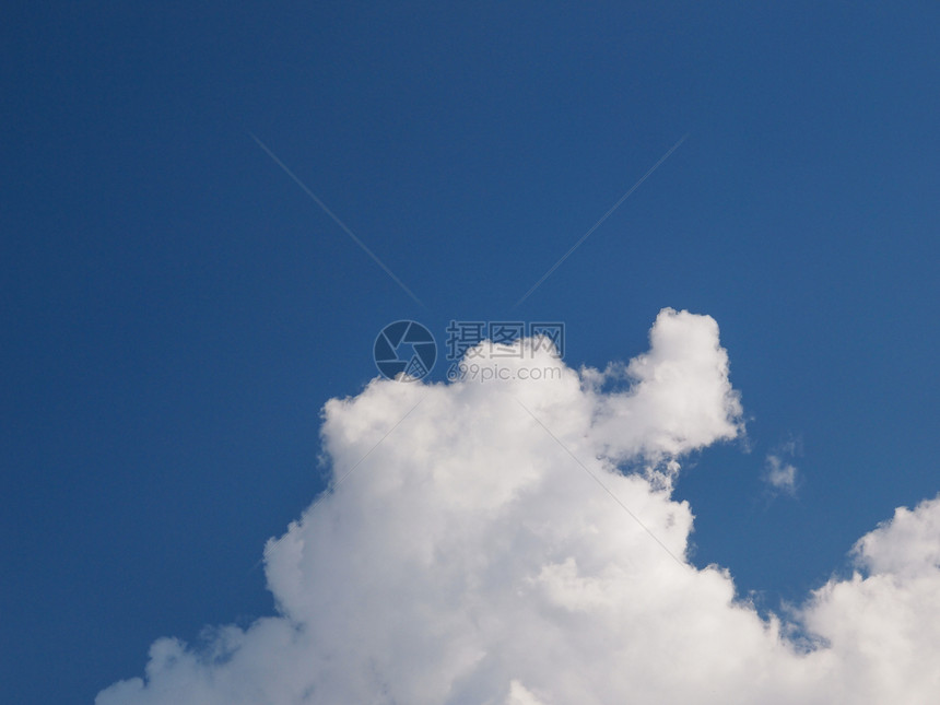 蓝蓝天空天气太阳材料晴天多云白色图片