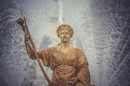 阿兰普罗斯特Aranjuez宫的女皇 神殿喷泉 马德里 S背景