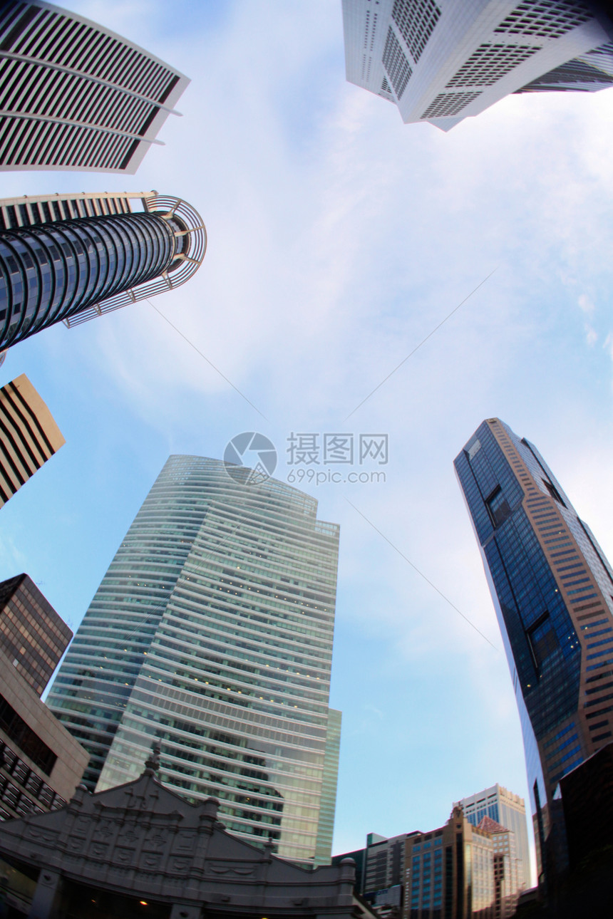 高升起建筑景观公寓商业蓝色财产摩天大楼构造建造建筑学城市图片