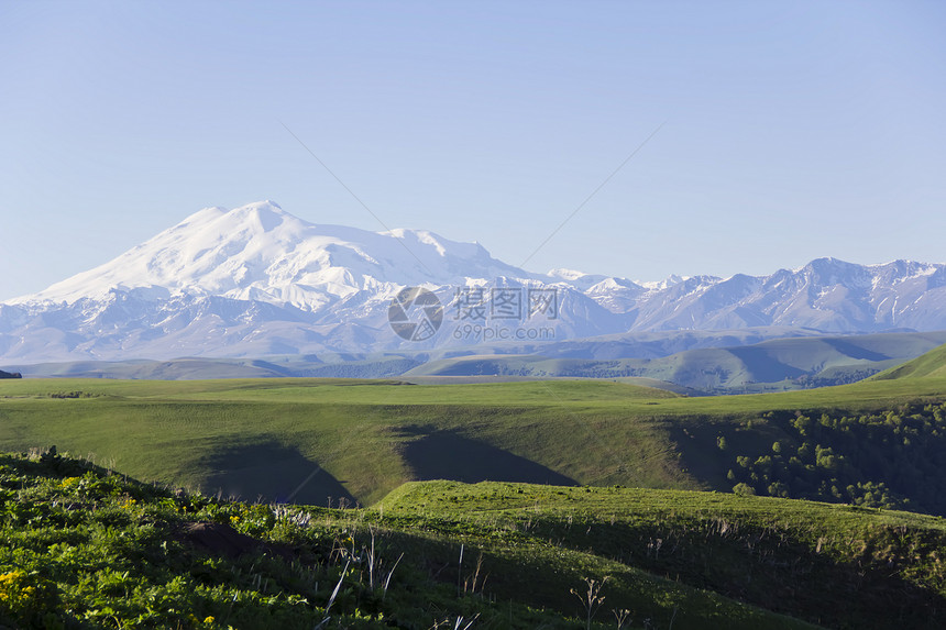 Elbrus 电子冰川荒野悬崖季节图片