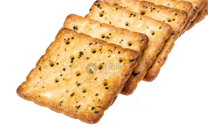 白上隔离的蔬菜饼干小麦美食正方形棕色面包营养小吃盐渍白色饮食图片