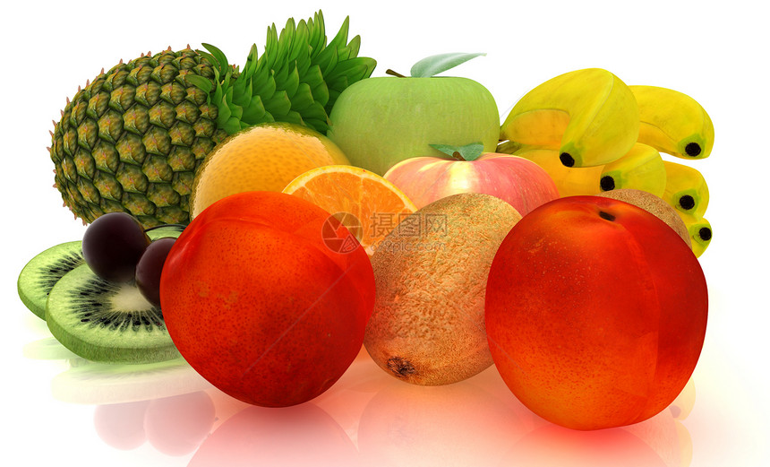 柑橘食物情调香蕉团体维生素美食叶子甜点水果奇异果图片