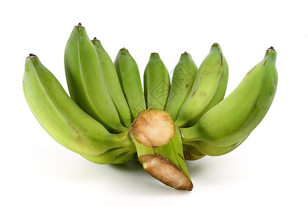 绿香蕉水果食物绿色背景图片