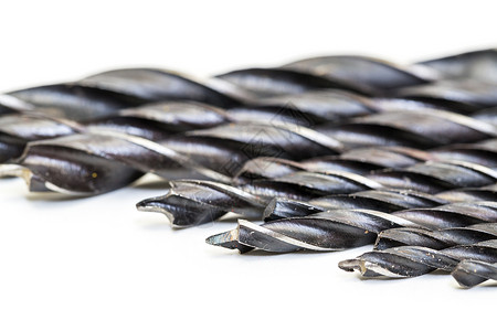 一组钻盘位小腿钻头螺旋涂层工具碳化物制造业宏观金属金工背景图片