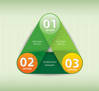 绿色图形矢量绿纸线和数字设计模板 矢量插图 宏图选项插画