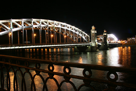 桥旅行天空城市活动灯光背景图片
