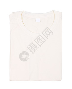 分离的折叠T恤衫领口衣服服装小路红色奶油剪裁纺织品棉布内衣背景图片