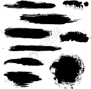 黑色斑点硒水滴飞溅横幅印迹涂鸦设计师墨水刷子墨迹液体背景图片