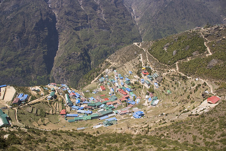 喜马拉山村背景图片