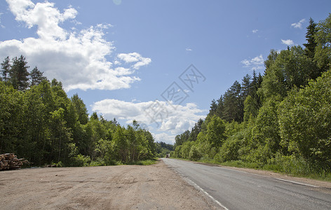 国家公路乡村绿色日志天空地区树木森林高清图片