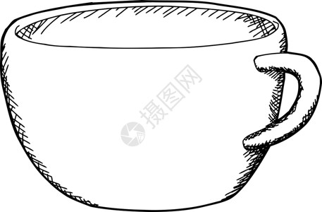 饮料杯菜肴空白插图杯子手绘卡通片背景图片