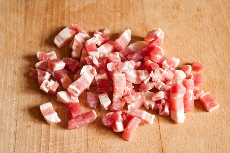 猪肉图培根立方食物白色红色厨房猪肉熏肉立方体熏制烹饪背景