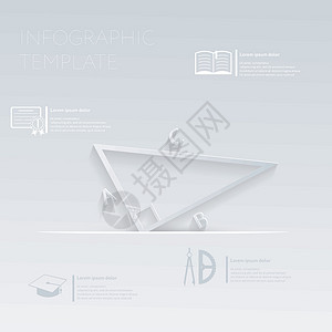 矢量图示 三角数学 模板图形或网站布局背景图片