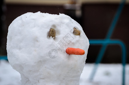 特写一个雪人背景图片