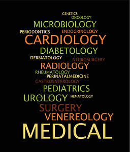医疗专门化疾病插图心脏病学皮肤科妇科牙医保健商业标签安全眼科高清图片素材