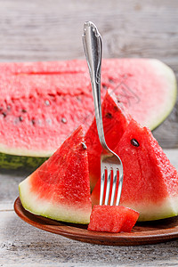 西瓜红色食物水果多汁的高清图片素材