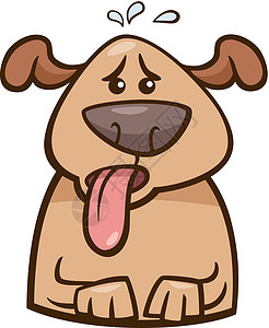 狗带表情热热狗情绪热狗卡通漫画插图设计图片