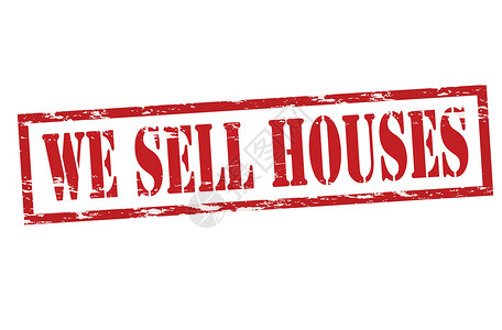我们卖房子墨水橡皮背叛矩形市场红色房屋背景图片