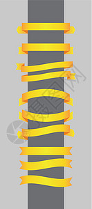 丝带金子标签横幅元素设计背景图片
