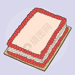 卡通草莓蛋糕背景图片