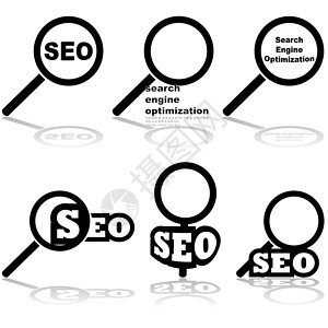 搜索引擎优化优化技术定位互联网网络玻璃徽章按钮文档插图网站背景图片