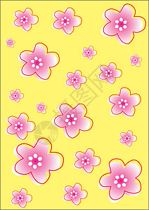 鲜花背景墙纸樱花装饰植物风格粉色花园动物群植物群叶子背景图片