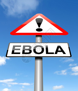 埃博拉概念疾病警告插图路标背景图片