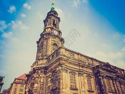 德累斯顿十字教会教堂高清图片