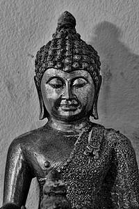 古老的佛祖脸拼贴画文化墙纸雕像插图信仰帆布宗教背景图片