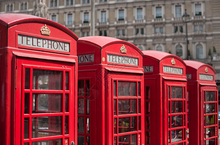 伦敦红电话箱建筑学旅行英语盒子电话游客观光历史旅游地标背景图片