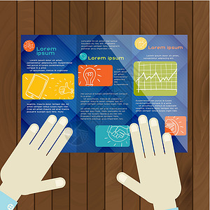 平板设计 小册子模板网站电脑打印菱形插图商业导航网络传单图表海报高清图片素材