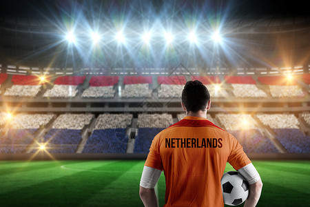 荷兰足球运动员尼黑地足球运动员球手的复合图像图背景