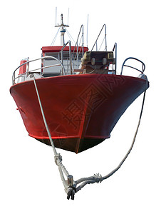 红船航海港口岛屿旅行红色海洋码头绳索旅游背景图片