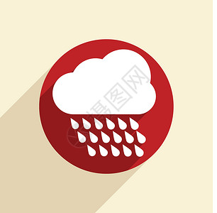 云雨 天气图标风暴晴天正方形卡通片插图阴影网页贴纸季节气候天空高清图片素材