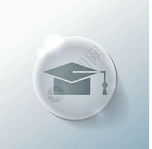 毕业帽子 教育标志阴影流苏科学文凭仪式庆典按钮大学网络智慧背景图片