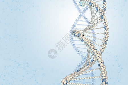 蓝梯度背景的DNA模型坡度螺旋白色背景图片