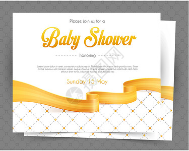 婴儿装饰婴儿淋浴卡模板庆典分娩剪贴簿生日框架派对绘画打印艺术公告设计图片