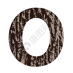老树皮素材由橡树树皮制成的字母OO设计图片