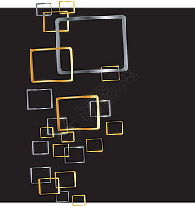 带银形和金色矩形的背景背景图片
