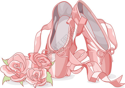 鞋子宣传单美丽的芭蕾芭蕾拖鞋设计图片