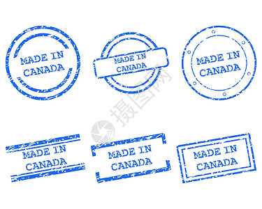 以加拿大邮票制作销售商业标签烙印插图贴纸海豹打印购物墨水背景图片