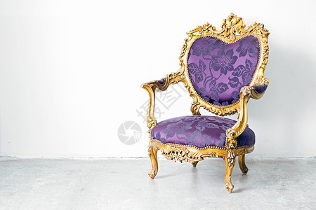 紫甲椅房间椅子皮革扶手椅皇家工作室长椅家具风格古董衣服高清图片素材
