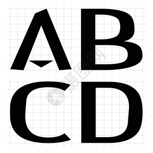 字母发展 ABCD艺术品艺术字体插图数字绘画背景图片