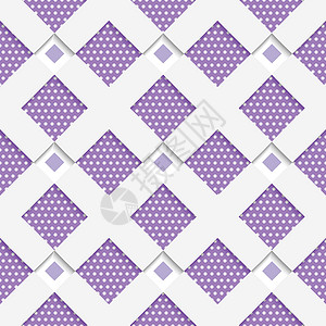 带有白网和圆点紫质纹理的白色几何装饰品背景图片